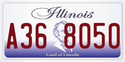 IL license plate A368050