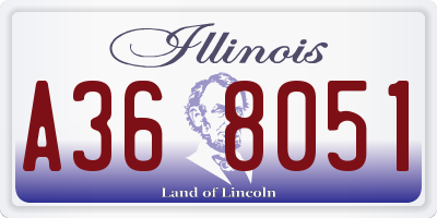 IL license plate A368051