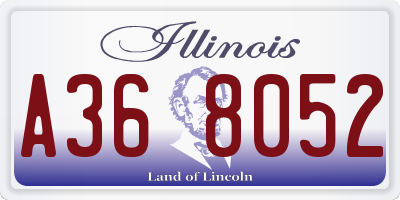 IL license plate A368052