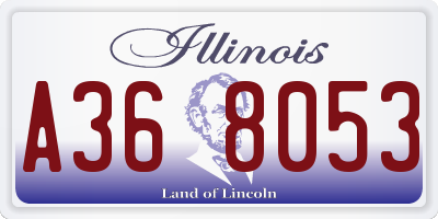 IL license plate A368053