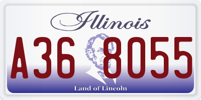 IL license plate A368055