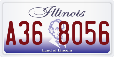 IL license plate A368056