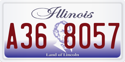 IL license plate A368057