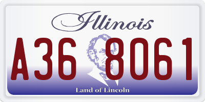IL license plate A368061