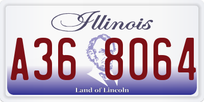IL license plate A368064