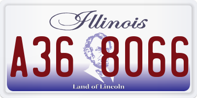 IL license plate A368066
