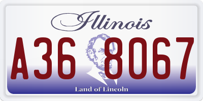 IL license plate A368067