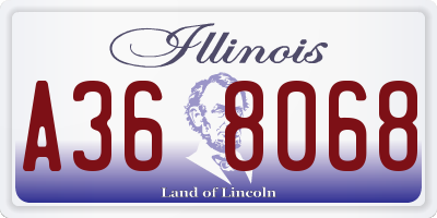 IL license plate A368068