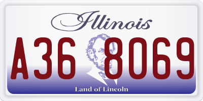 IL license plate A368069