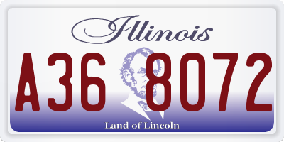 IL license plate A368072