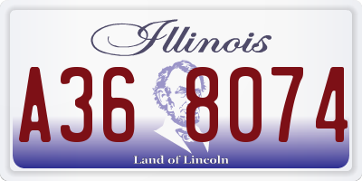 IL license plate A368074