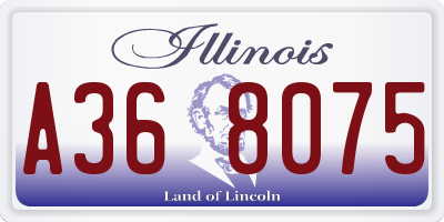 IL license plate A368075