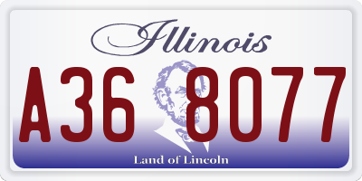 IL license plate A368077