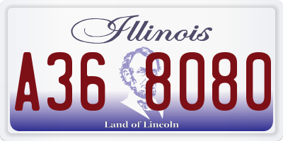 IL license plate A368080