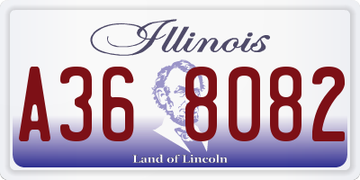 IL license plate A368082