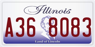 IL license plate A368083