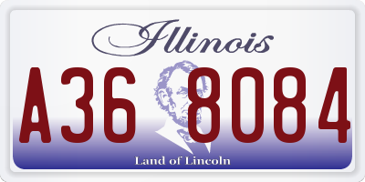 IL license plate A368084