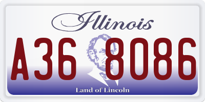 IL license plate A368086