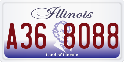 IL license plate A368088