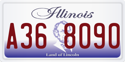 IL license plate A368090