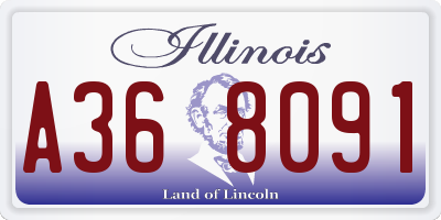 IL license plate A368091