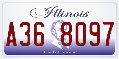 IL license plate A368097
