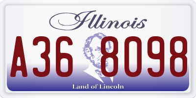 IL license plate A368098