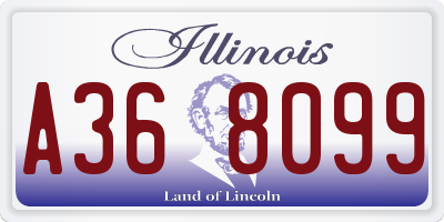 IL license plate A368099