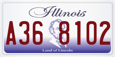 IL license plate A368102