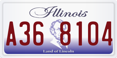 IL license plate A368104