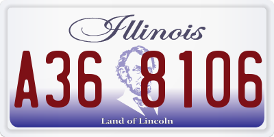 IL license plate A368106