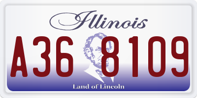 IL license plate A368109