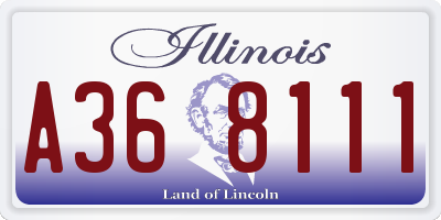IL license plate A368111