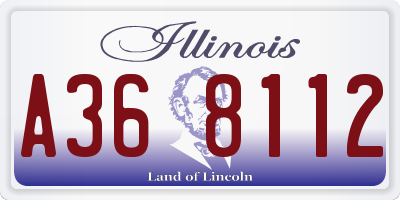 IL license plate A368112
