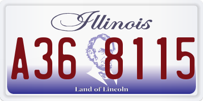 IL license plate A368115