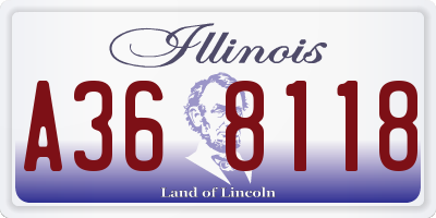 IL license plate A368118