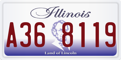 IL license plate A368119