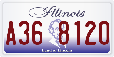 IL license plate A368120