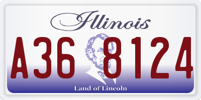 IL license plate A368124