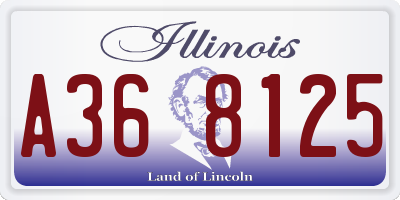 IL license plate A368125