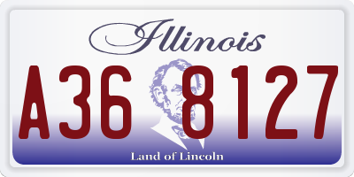 IL license plate A368127
