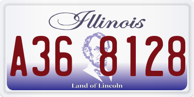 IL license plate A368128