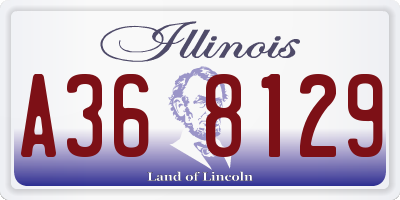 IL license plate A368129