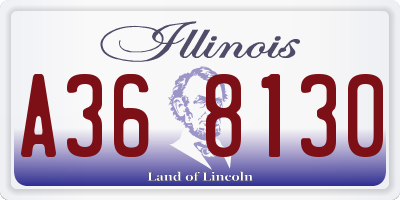 IL license plate A368130