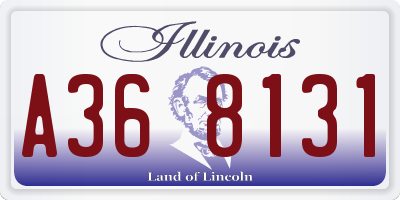 IL license plate A368131