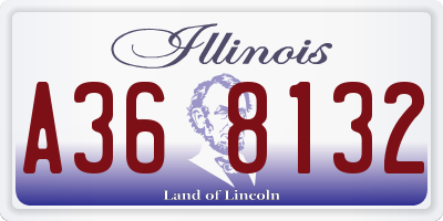 IL license plate A368132