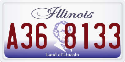 IL license plate A368133