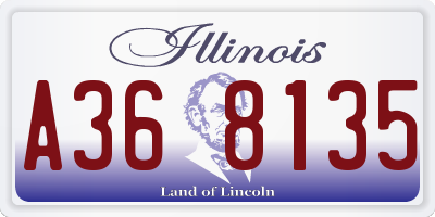 IL license plate A368135