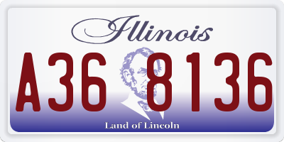 IL license plate A368136