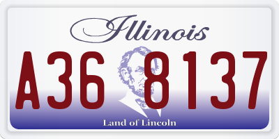 IL license plate A368137
